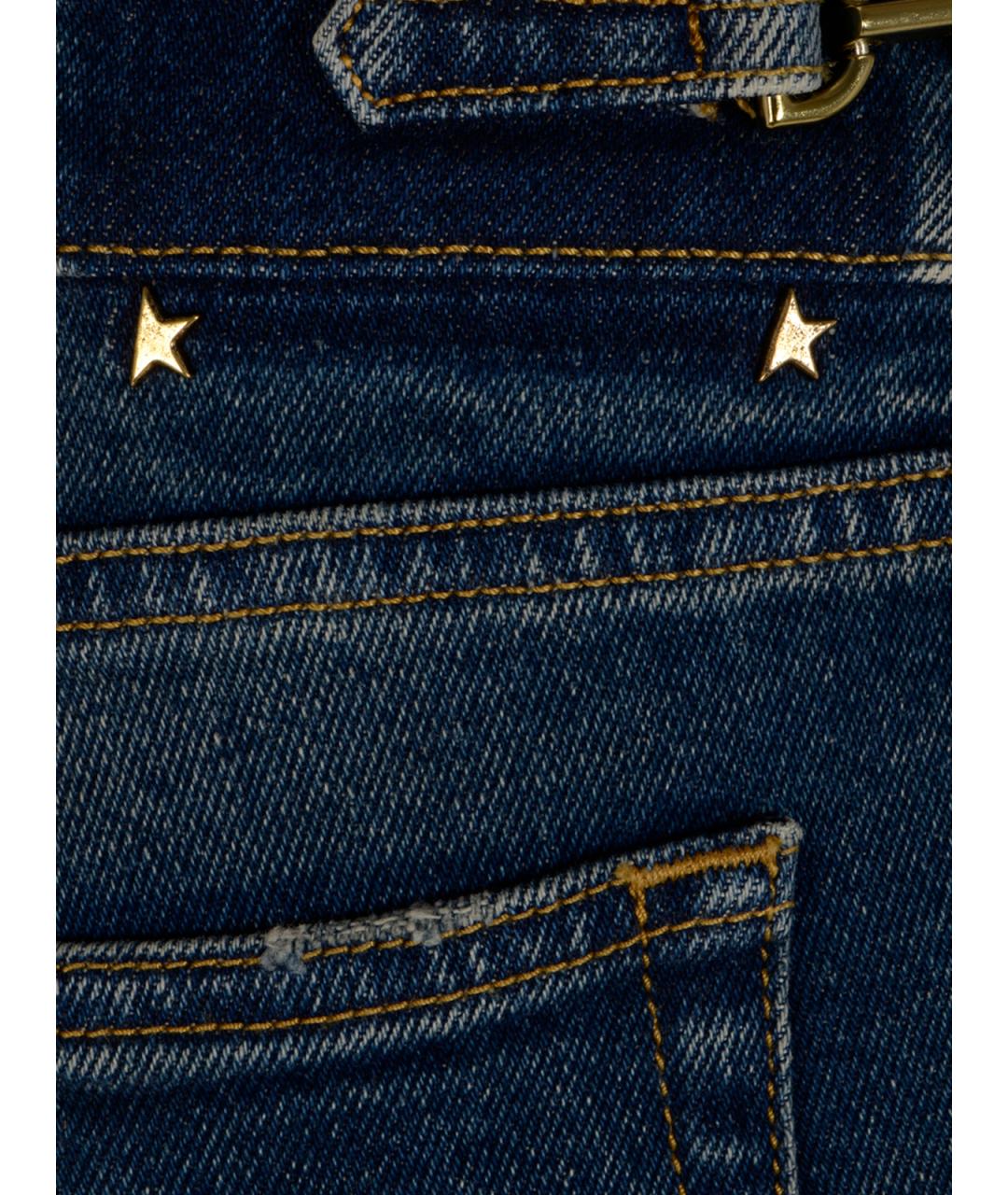 GOLDEN GOOSE DELUXE BRAND Синие хлопковые джинсы клеш, фото 3