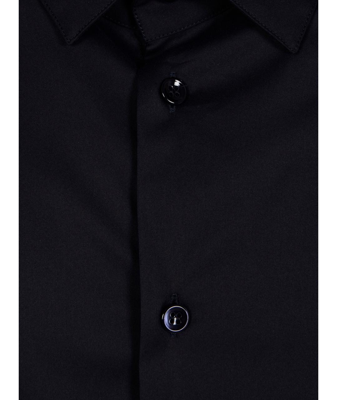 GIORGIO ARMANI Черная хлопковая кэжуал рубашка, фото 3