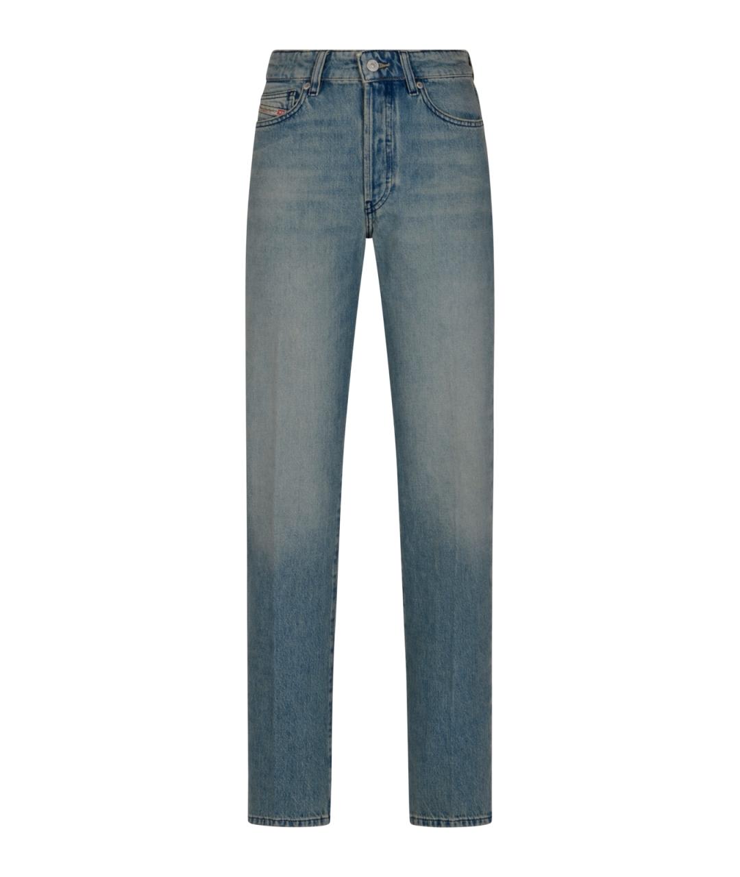 DIESEL Голубые хлопковые прямые джинсы, фото 1