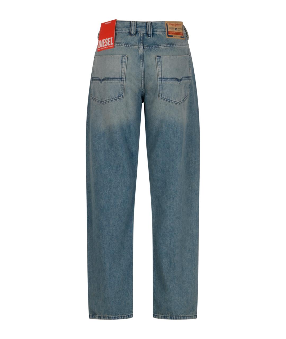 DIESEL Синие хлопковые прямые джинсы, фото 2