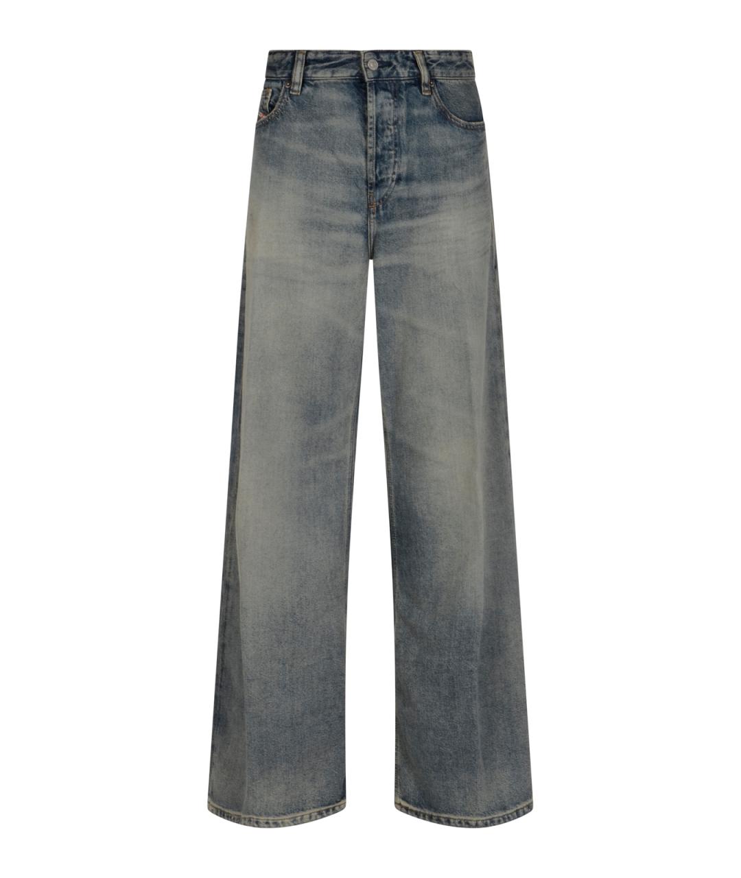 DIESEL Синие хлопковые прямые джинсы, фото 1
