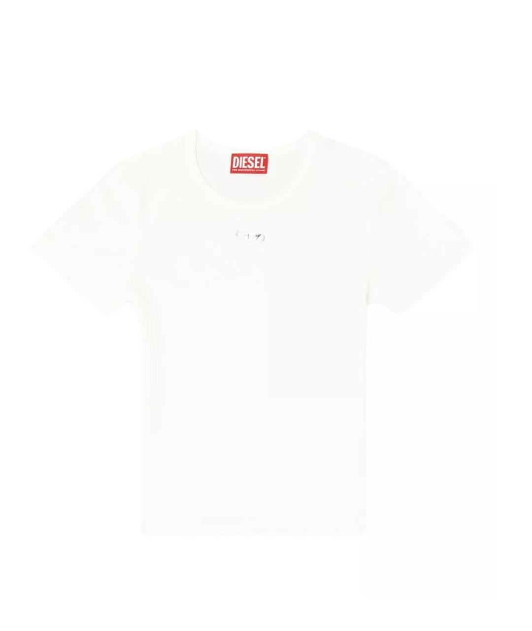 DIESEL Белая хлопковая футболка, фото 1
