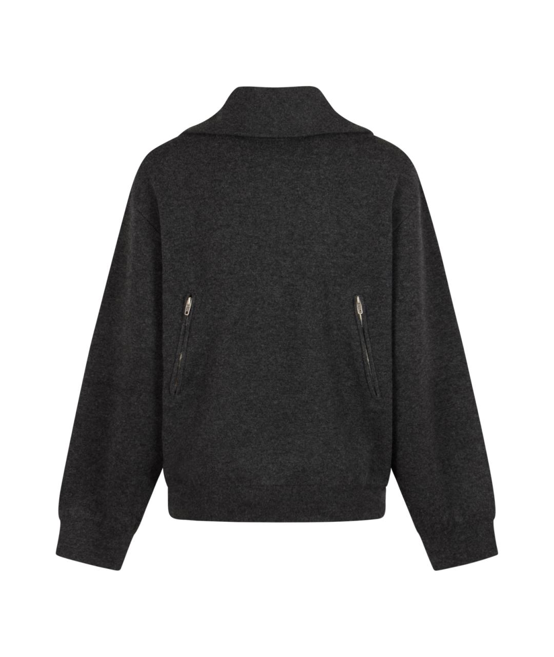 BALENCIAGA Антрацитовый шерстяной джемпер / свитер, фото 1