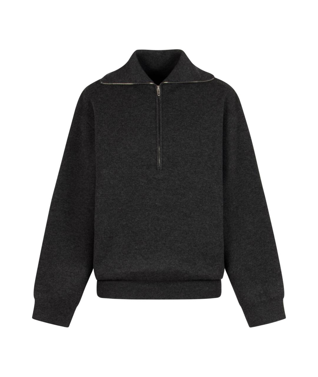 BALENCIAGA Антрацитовый шерстяной джемпер / свитер, фото 2