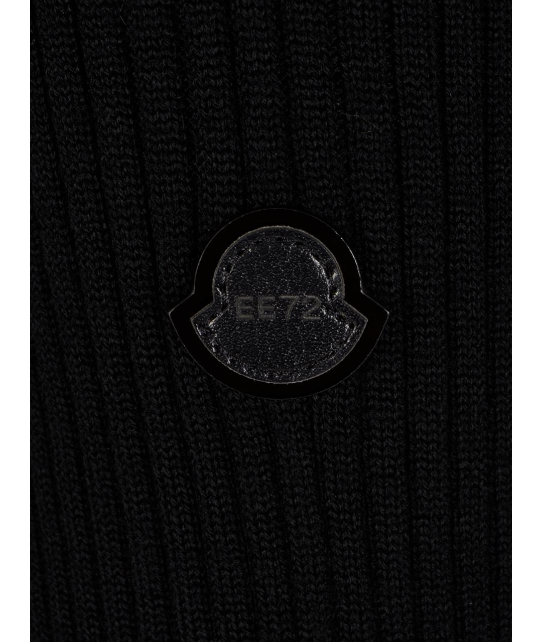 MONCLER Черное шерстяное повседневное платье, фото 3