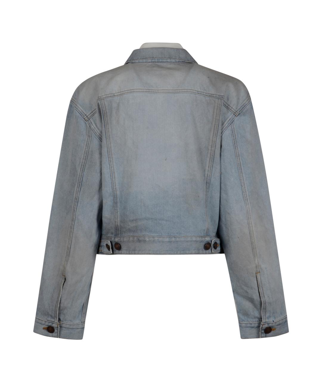 BALENCIAGA Голубая хлопковая куртка, фото 2