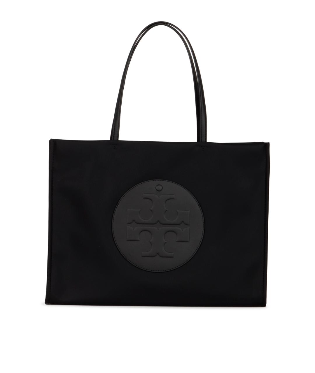 TORY BURCH Черная тканевая сумка тоут, фото 1