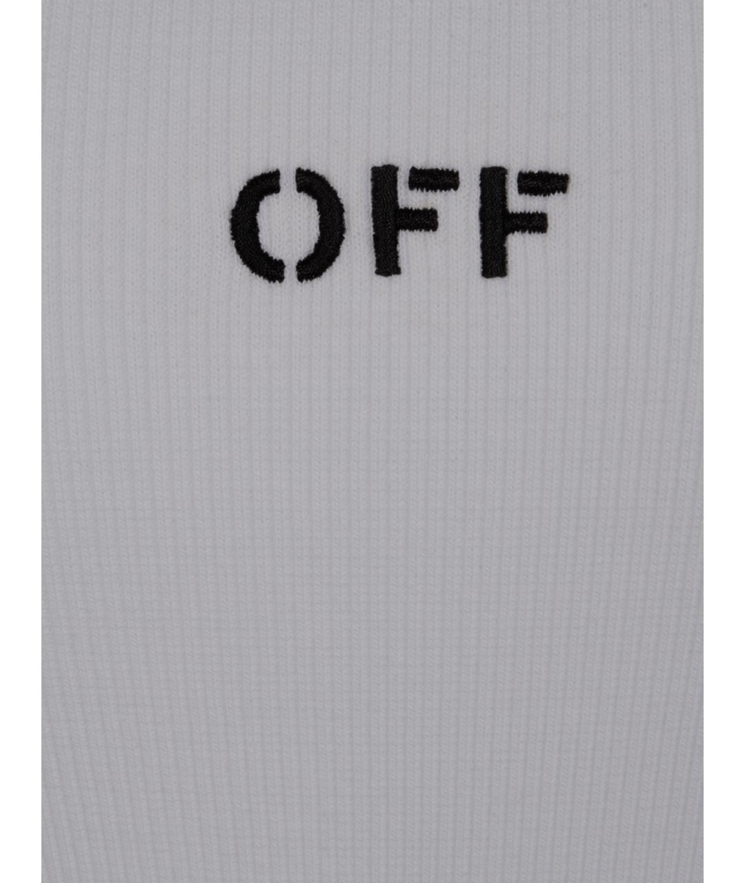 OFF-WHITE Белая хлопковая майка, фото 3