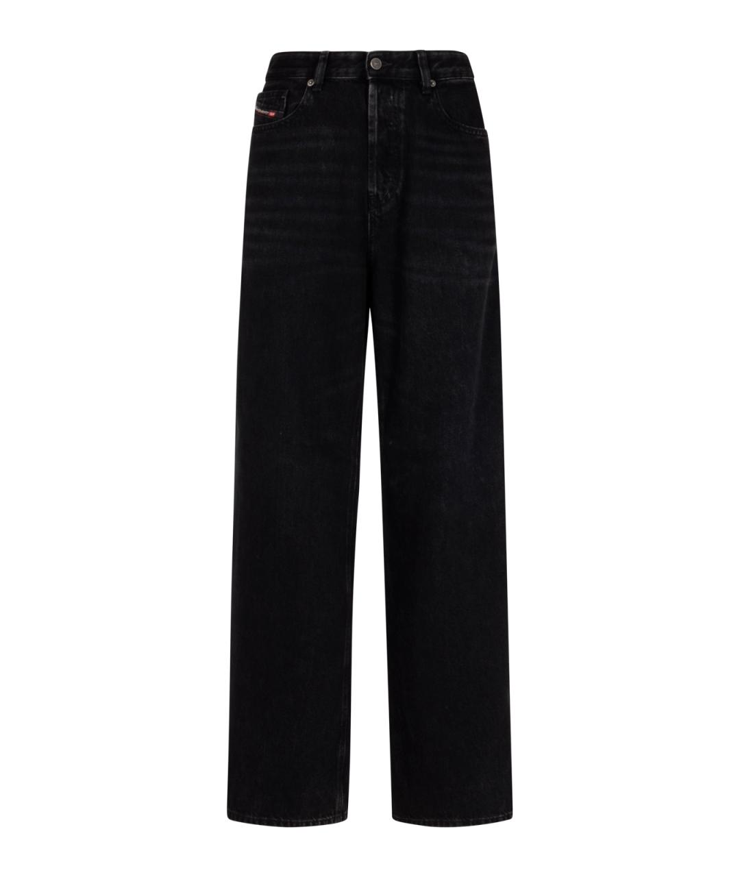 DIESEL Черные хлопковые прямые джинсы, фото 1