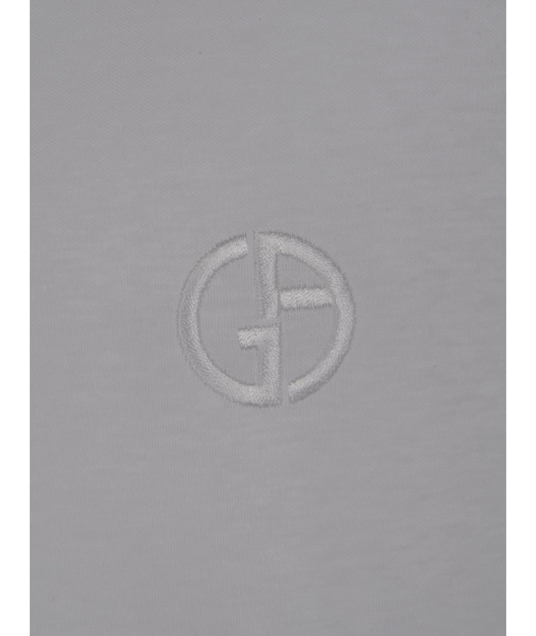 GIORGIO ARMANI Белая хлопковая футболка, фото 3