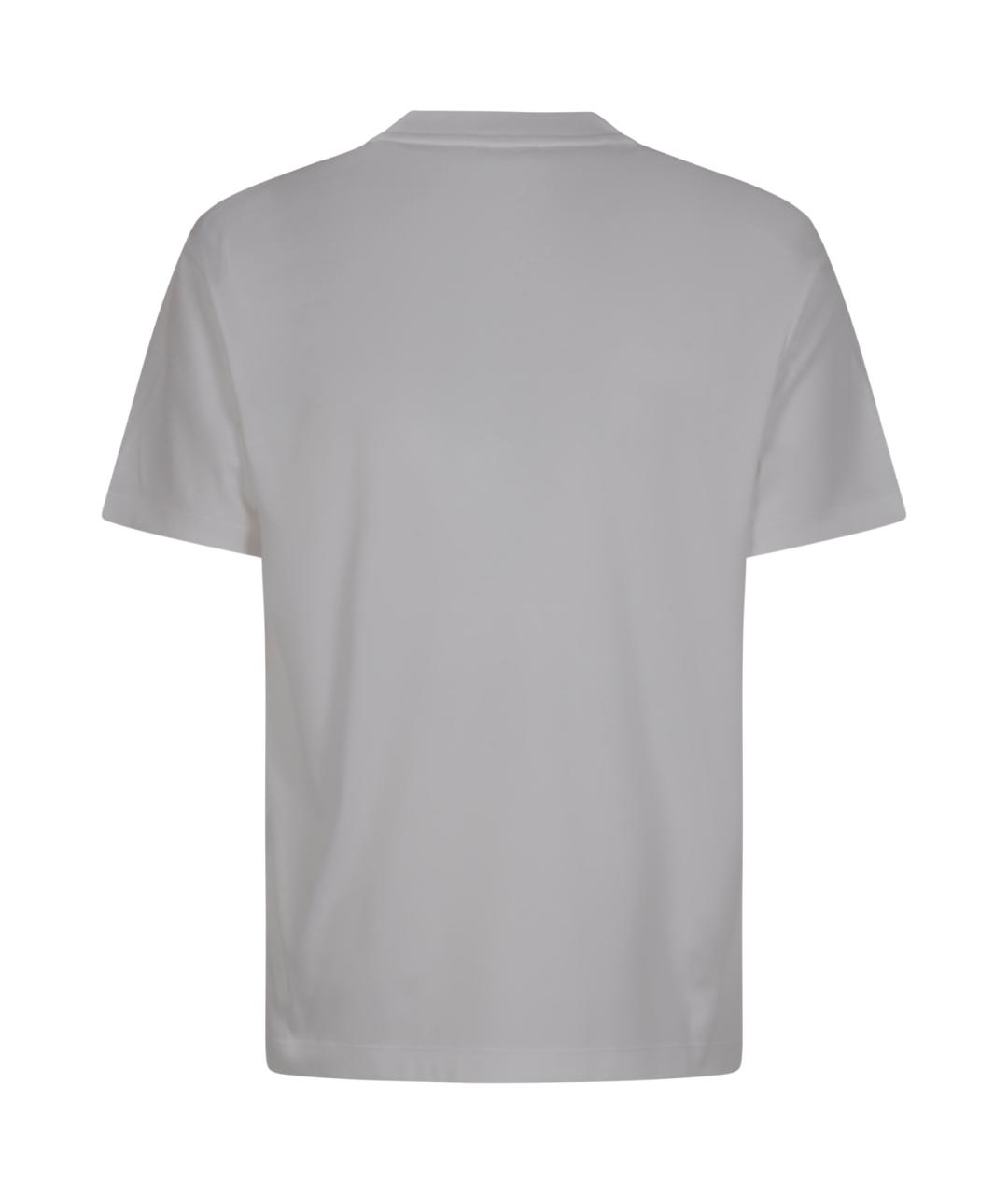 GIORGIO ARMANI Белая хлопковая футболка, фото 2