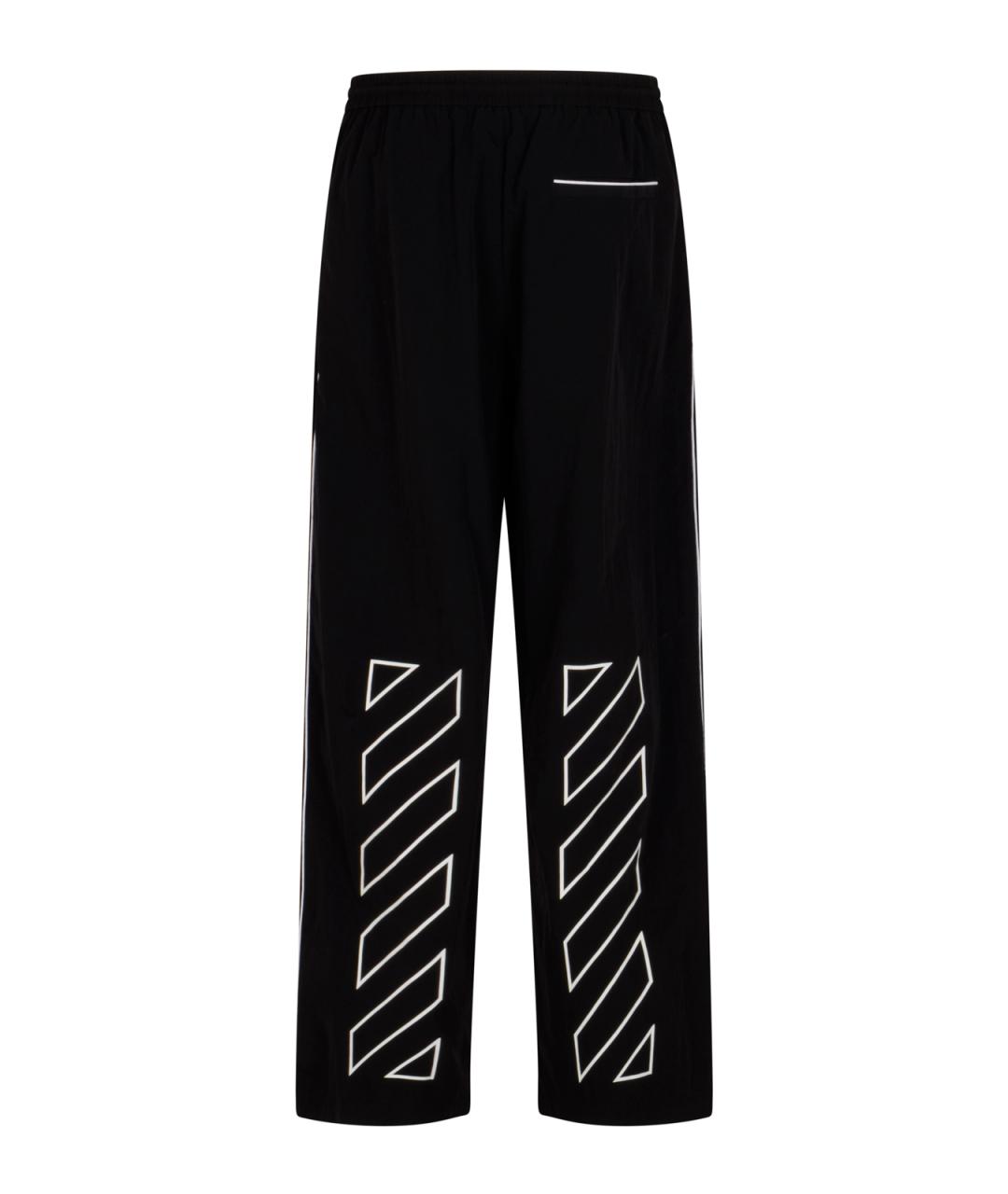 OFF-WHITE Черные полиамидовые повседневные брюки, фото 2
