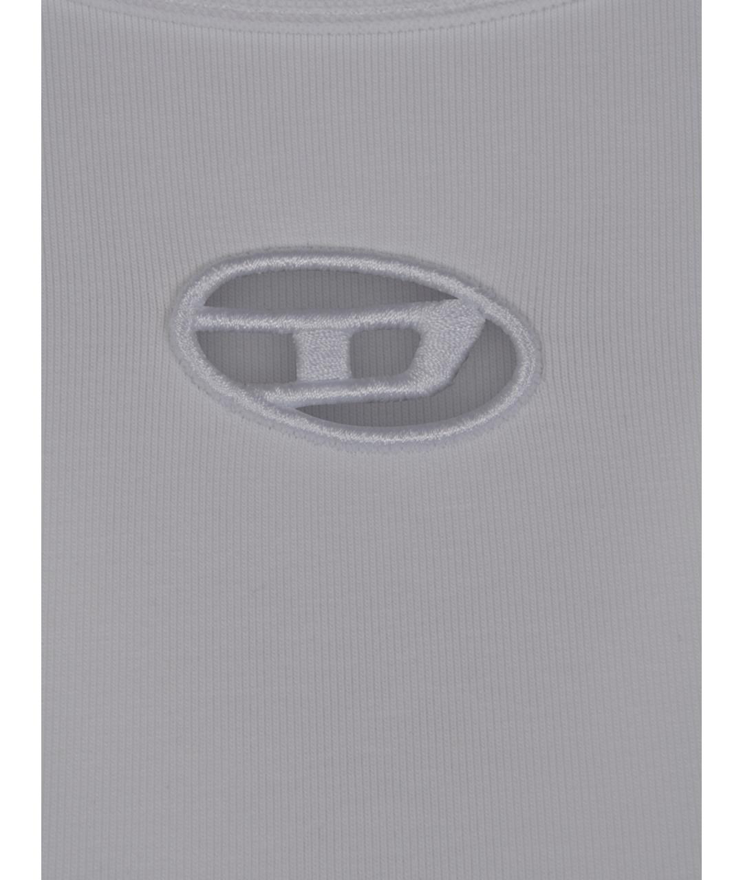 DIESEL Белая хлопковая футболка, фото 3