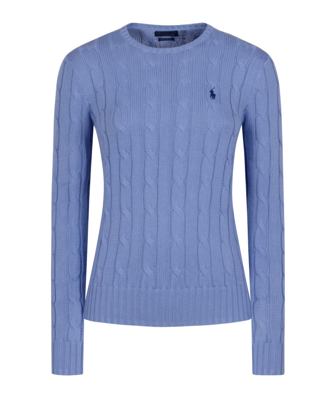 POLO RALPH LAUREN Голубой хлопковый джемпер / свитер, фото 1