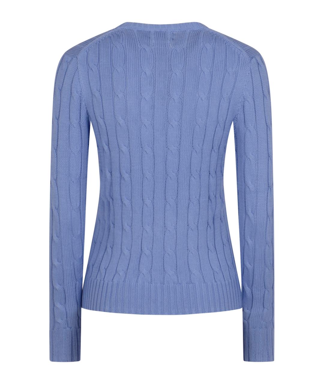 POLO RALPH LAUREN Голубой хлопковый джемпер / свитер, фото 2