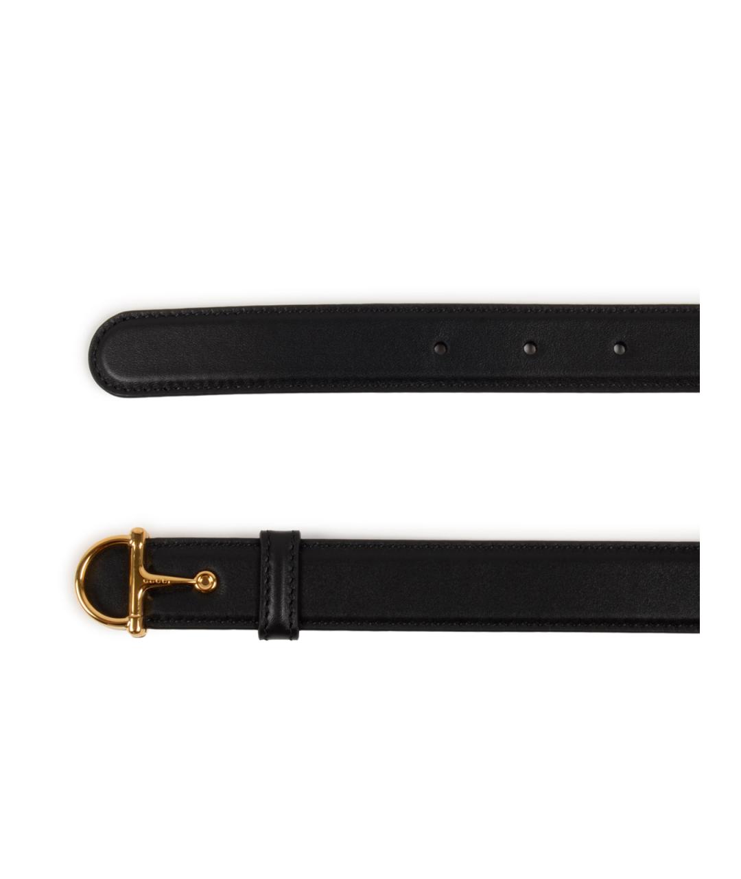 GUCCI Черный кожаный ремень, фото 2