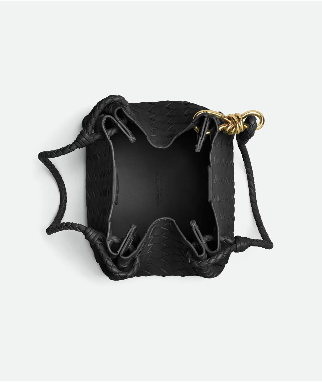 BOTTEGA VENETA Черная кожаная сумка тоут, фото 3