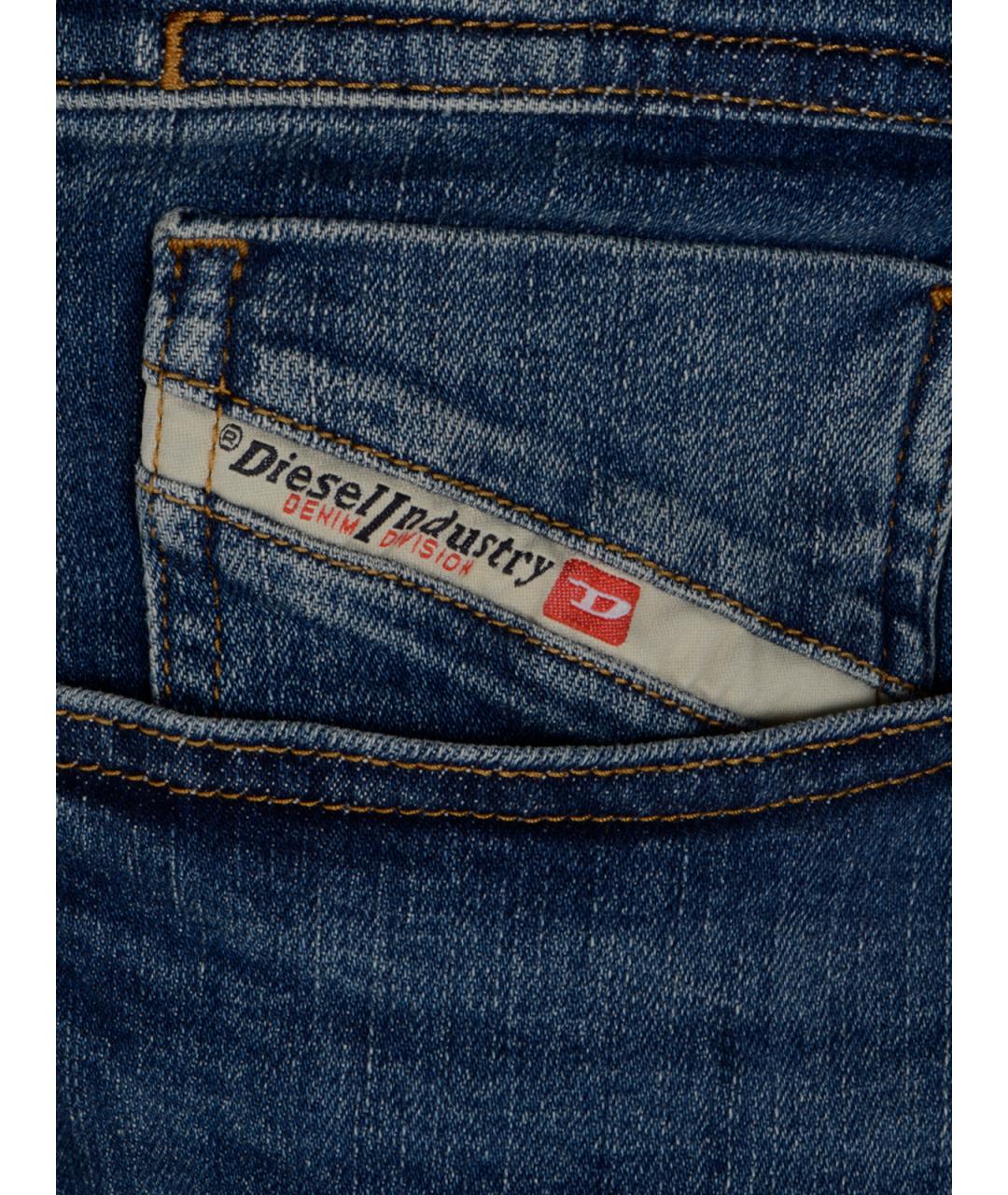 DIESEL Синие хлопковые джинсы скинни, фото 3