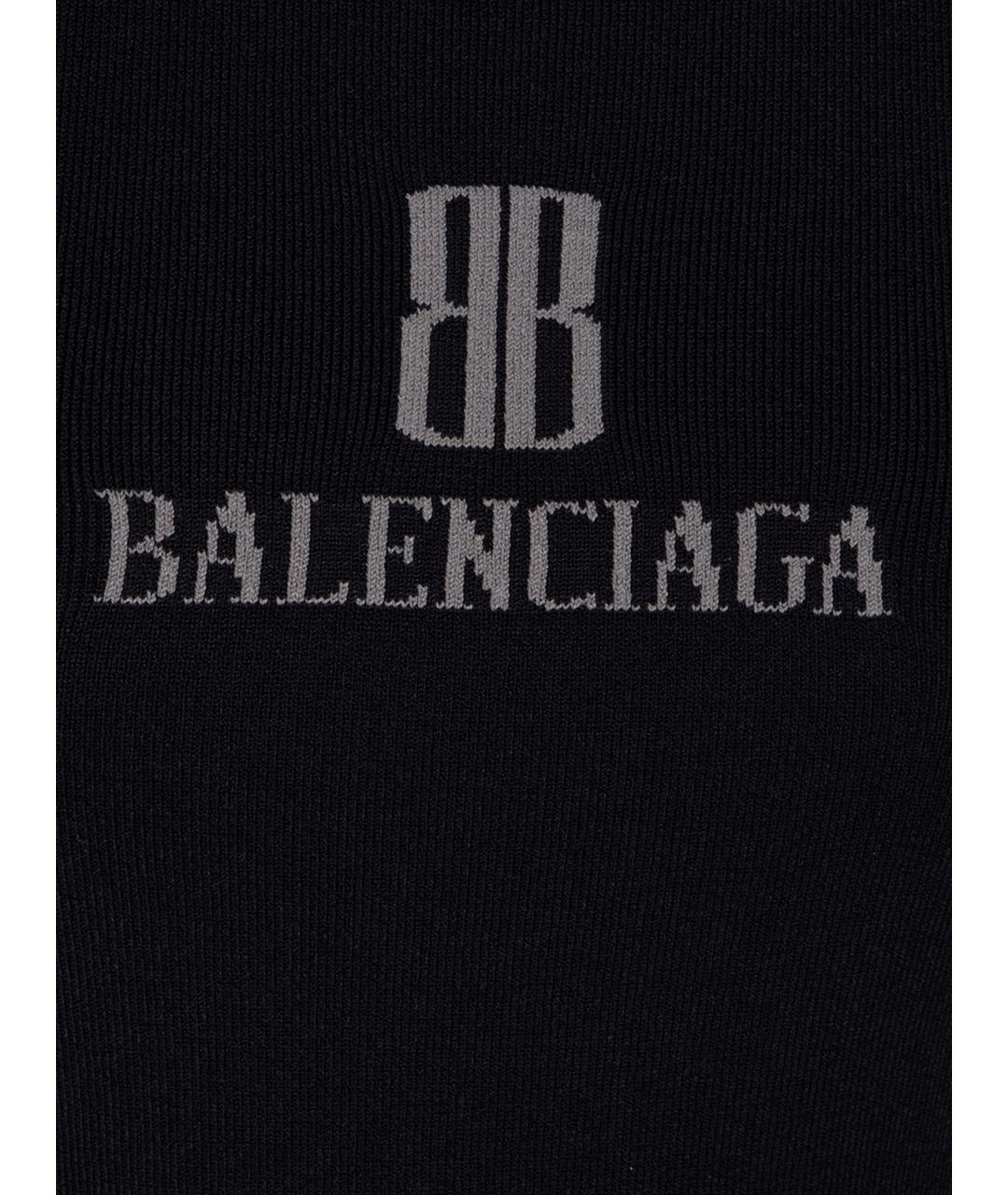 BALENCIAGA Черная вискозная майка, фото 3