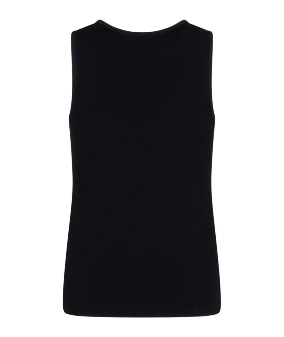 BALENCIAGA Черная вискозная майка, фото 2