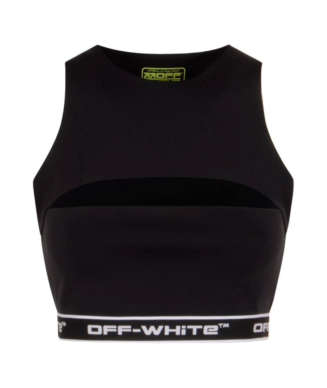 OFF-WHITE Черная полиамидовая майка, фото 1