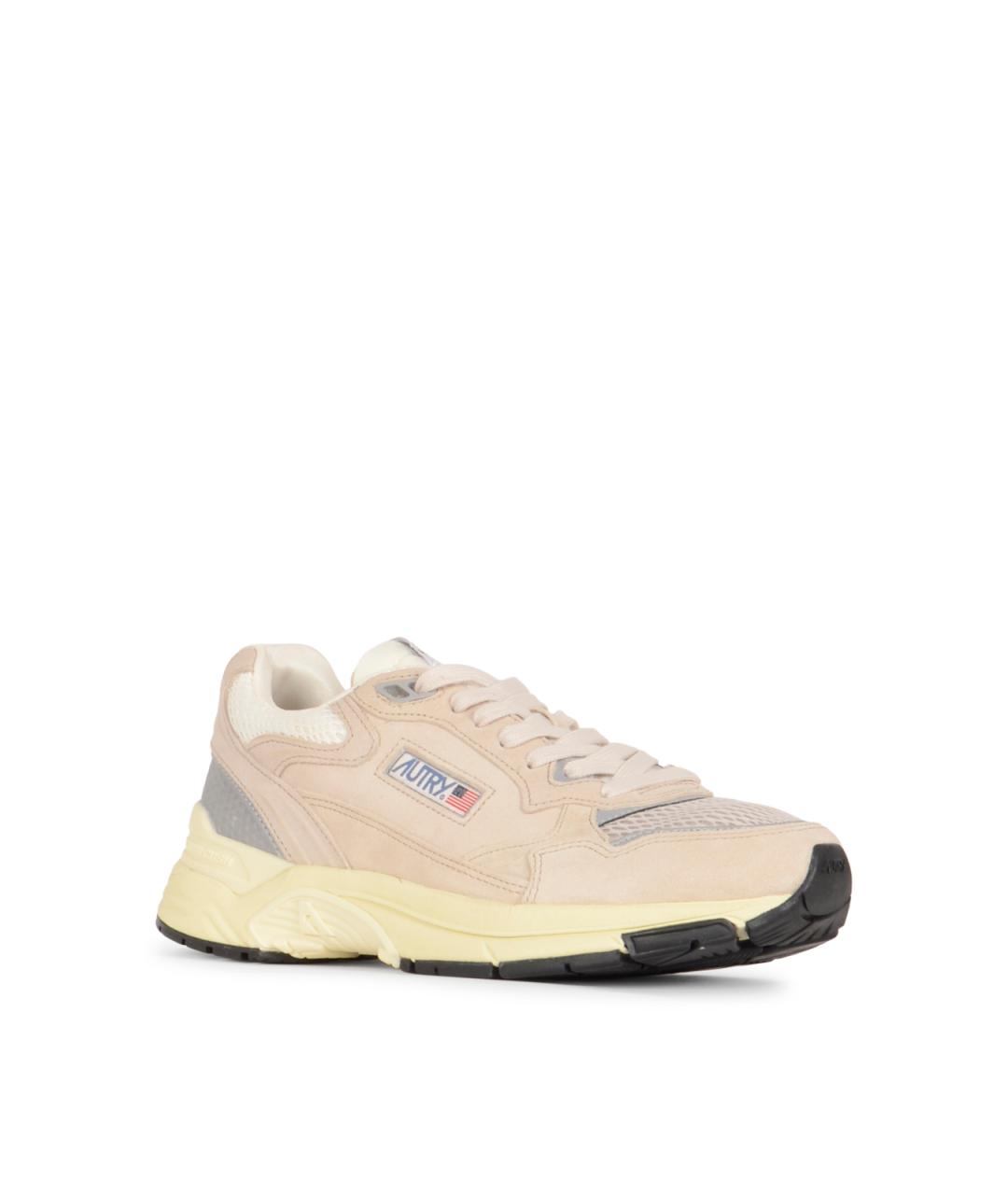 AUTRY Бежевые замшевые низкие кроссовки / кеды, фото 2