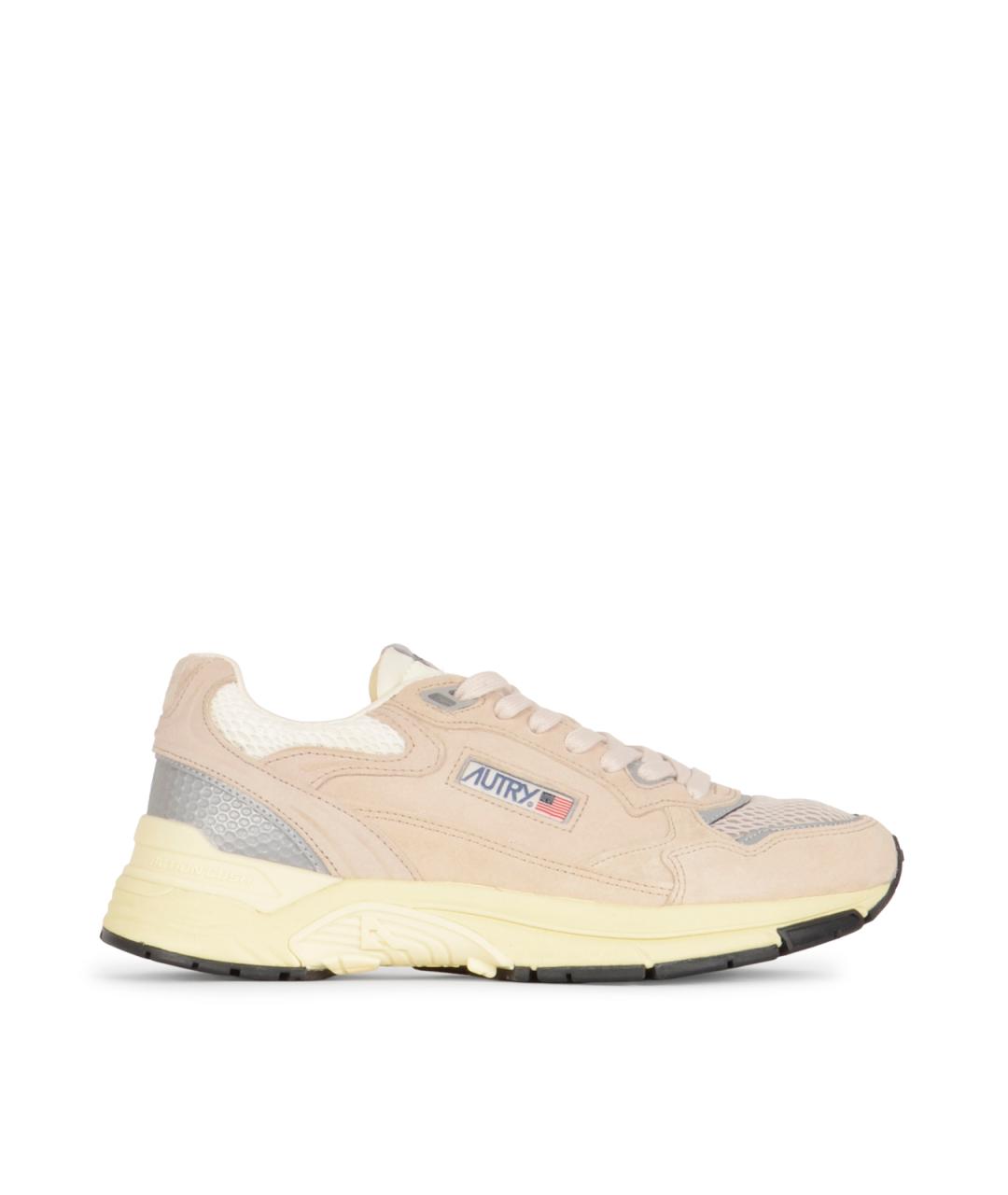 AUTRY Бежевые замшевые низкие кроссовки / кеды, фото 1