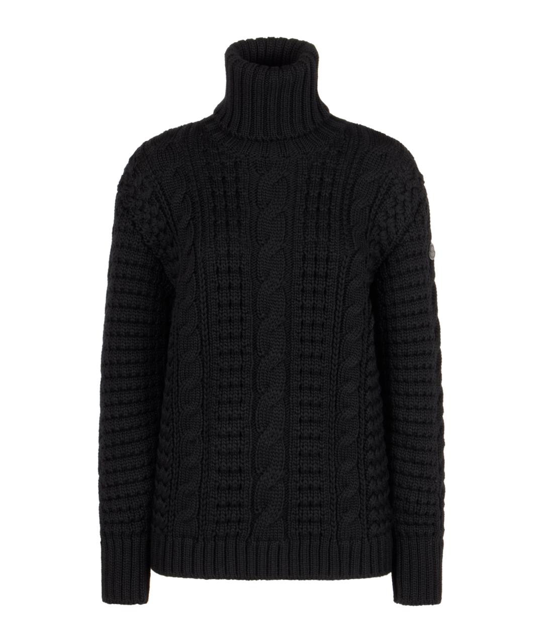 MONCLER Черный шерстяной джемпер / свитер, фото 1