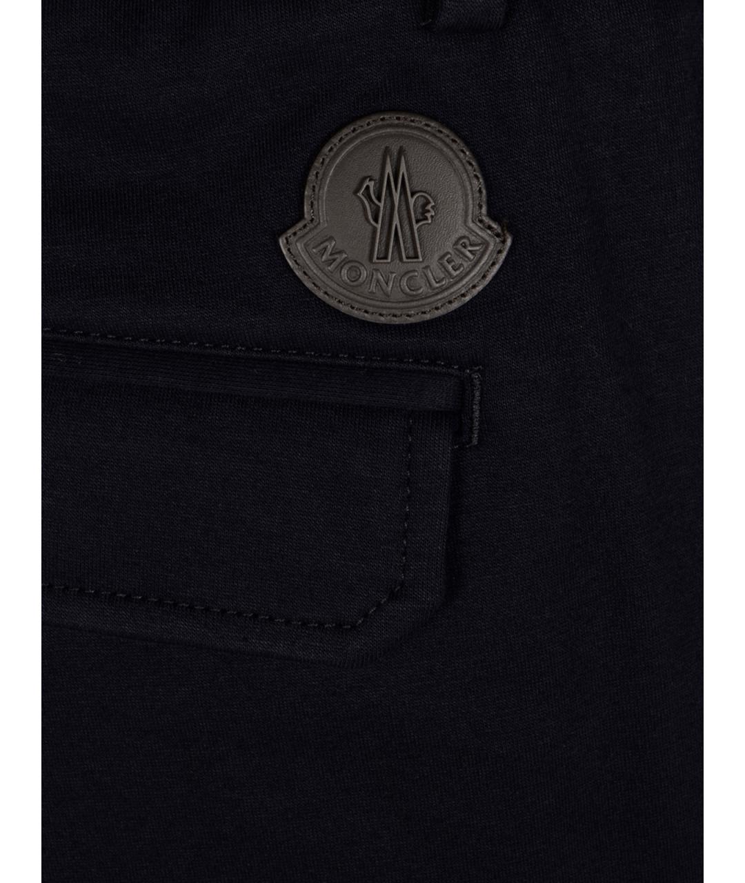 MONCLER Темно-синие повседневные брюки, фото 3