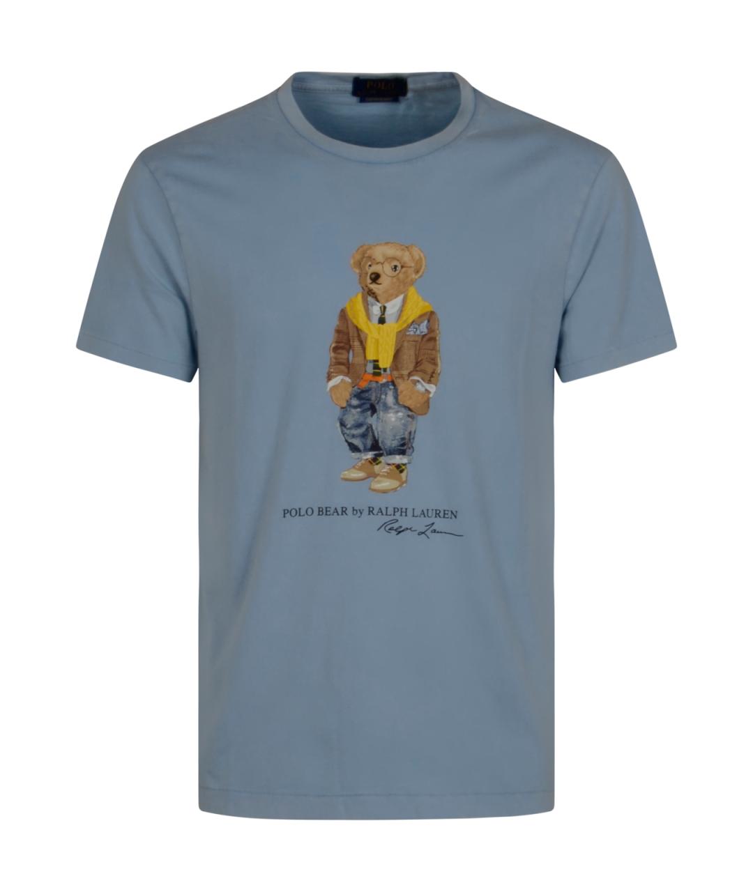 POLO RALPH LAUREN Синяя хлопковая футболка, фото 1