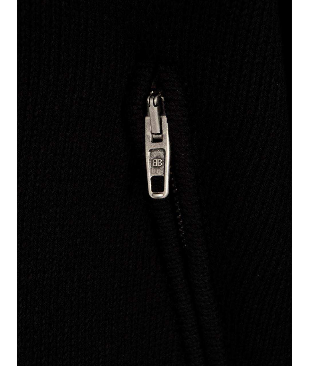 BALENCIAGA Черный хлопковый джемпер / свитер, фото 3