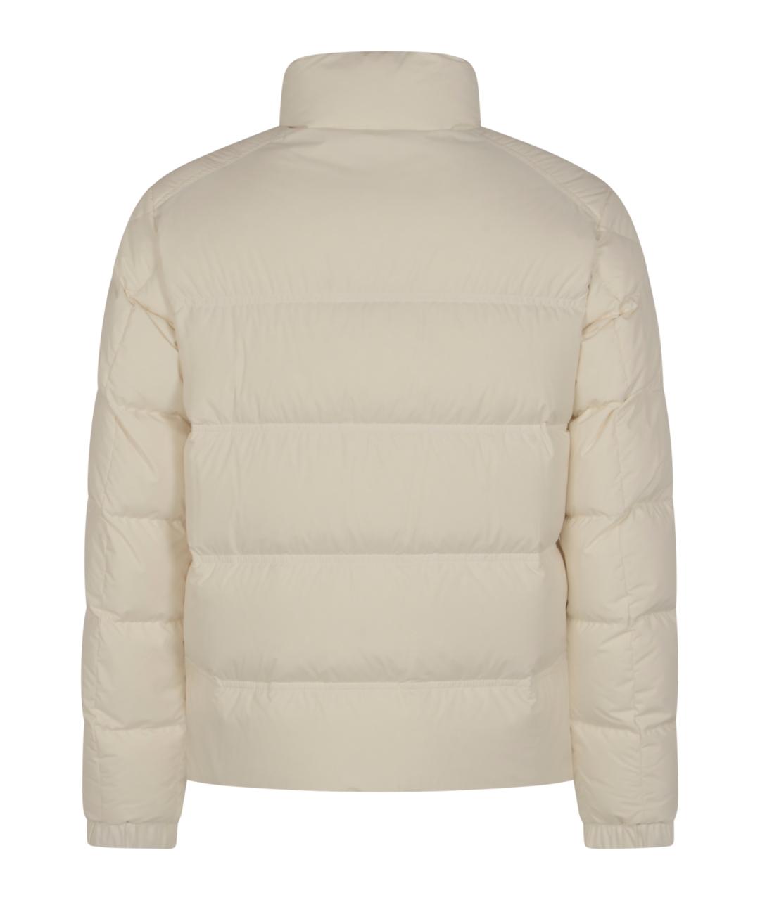 MONCLER Бежевый полиэстеровый пуховик, фото 2