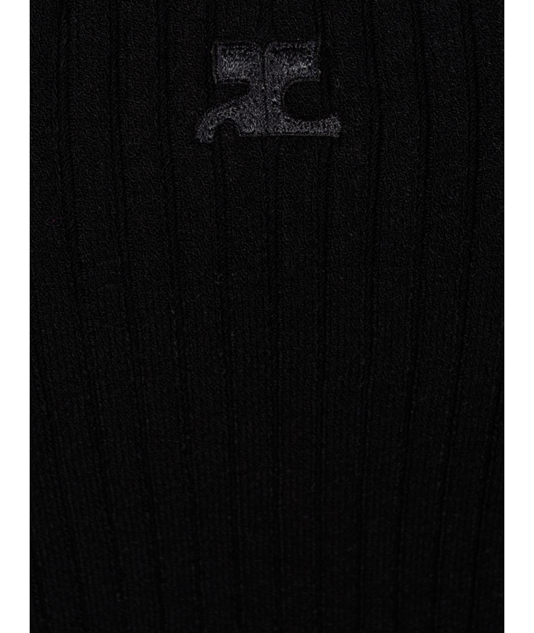 COURREGES Черный вискозный джемпер / свитер, фото 3