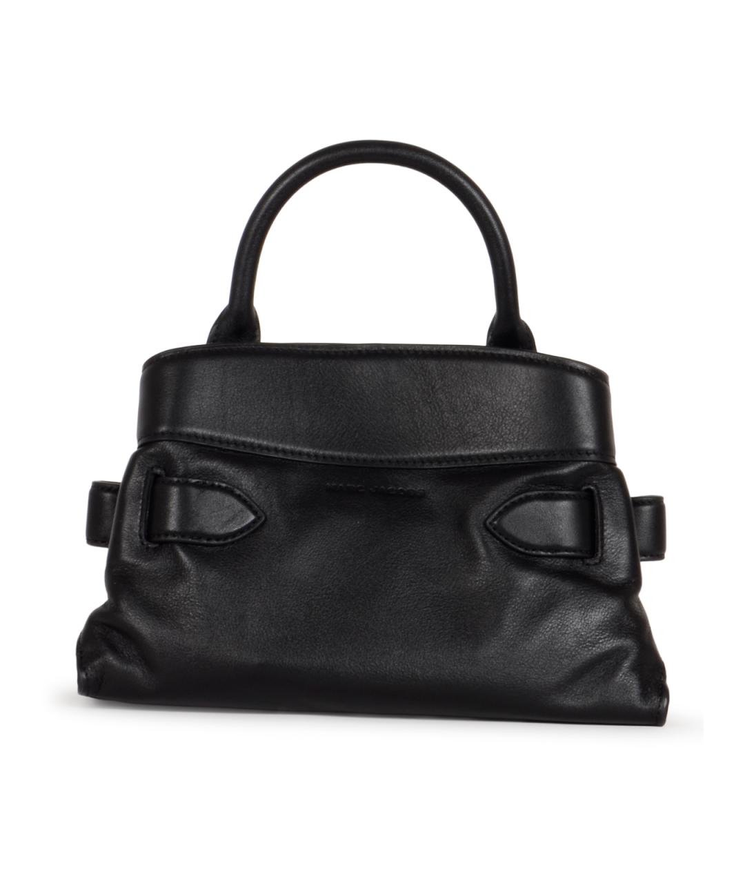 MARC JACOBS Черная кожаная сумка с короткими ручками, фото 3