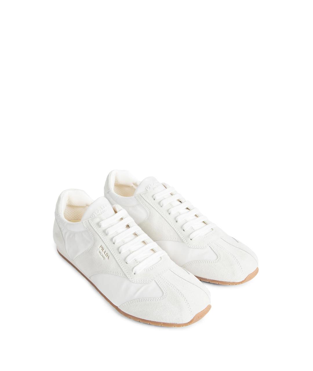 PRADA Белые низкие кроссовки / кеды, фото 6