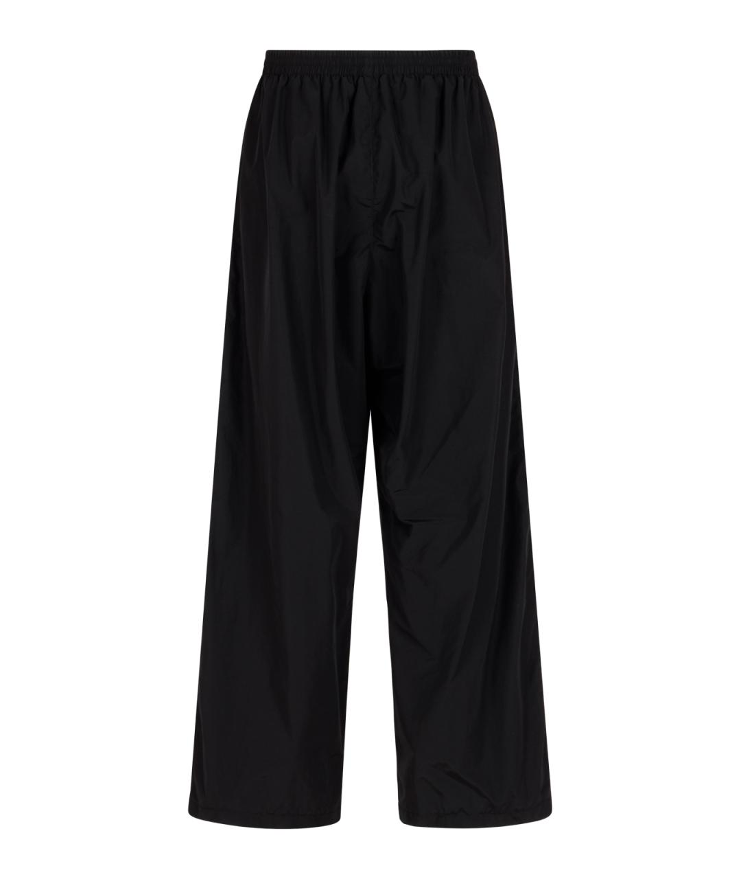 BALENCIAGA Черные полиамидовые повседневные брюки, фото 2