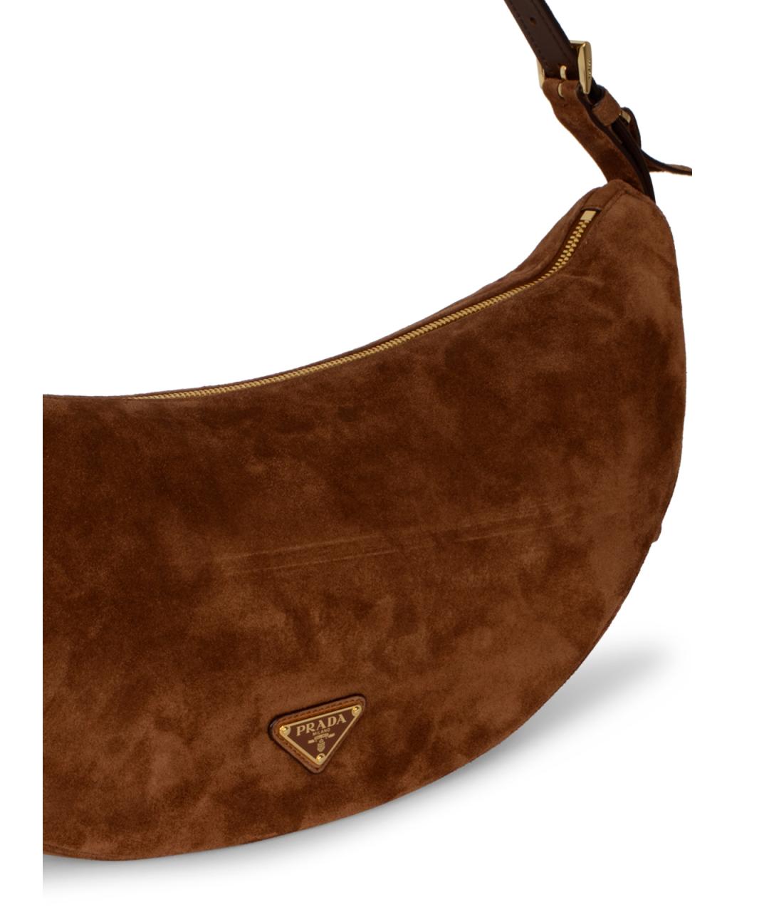 PRADA Коричневая замшевая сумка тоут, фото 4