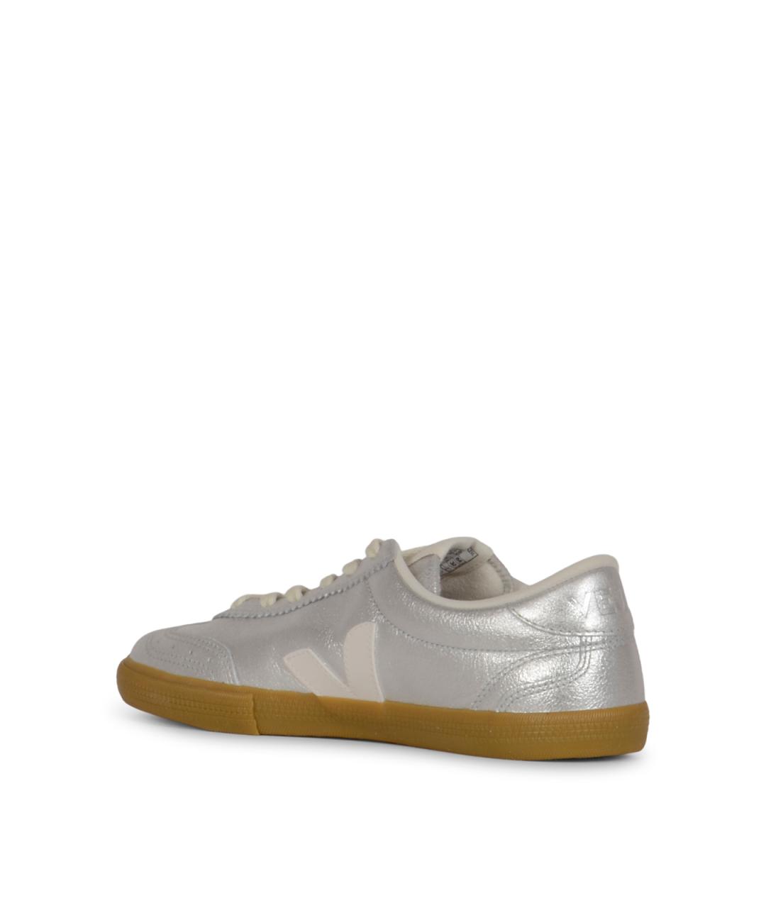 VEJA Серебряные кожаные кеды, фото 3