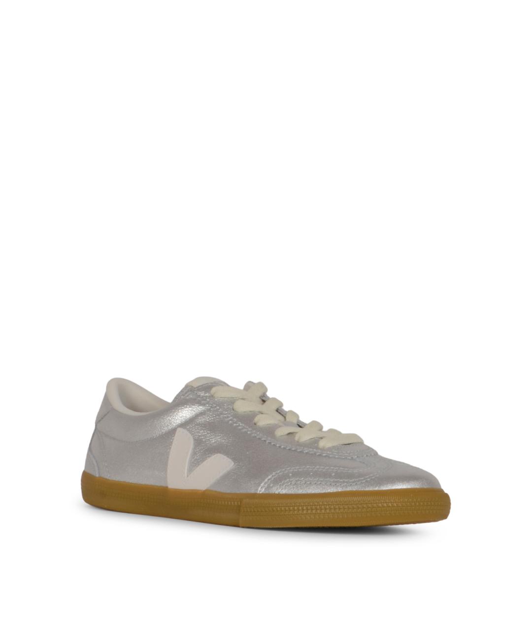 VEJA Серебряные кожаные кеды, фото 2
