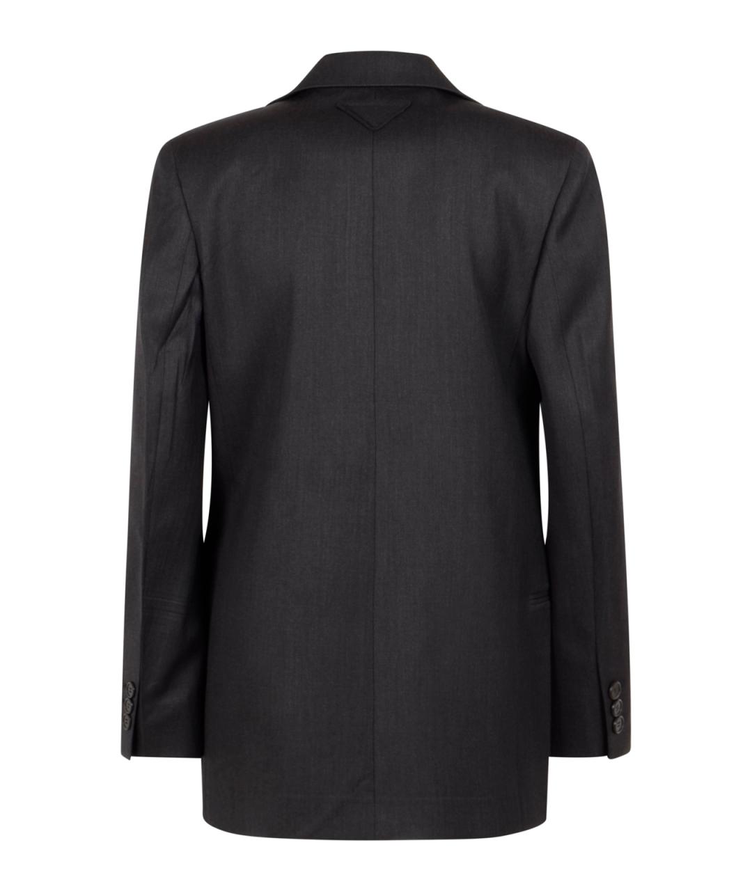 PRADA Антрацитовая шерстяная куртка, фото 2