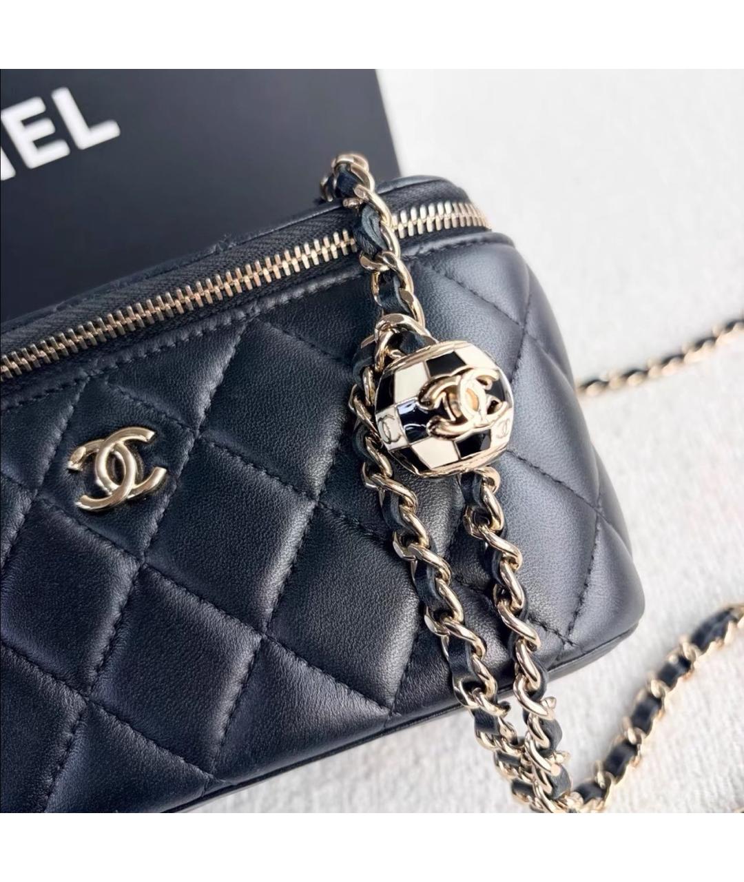 CHANEL Черная кожаная сумка через плечо, фото 7