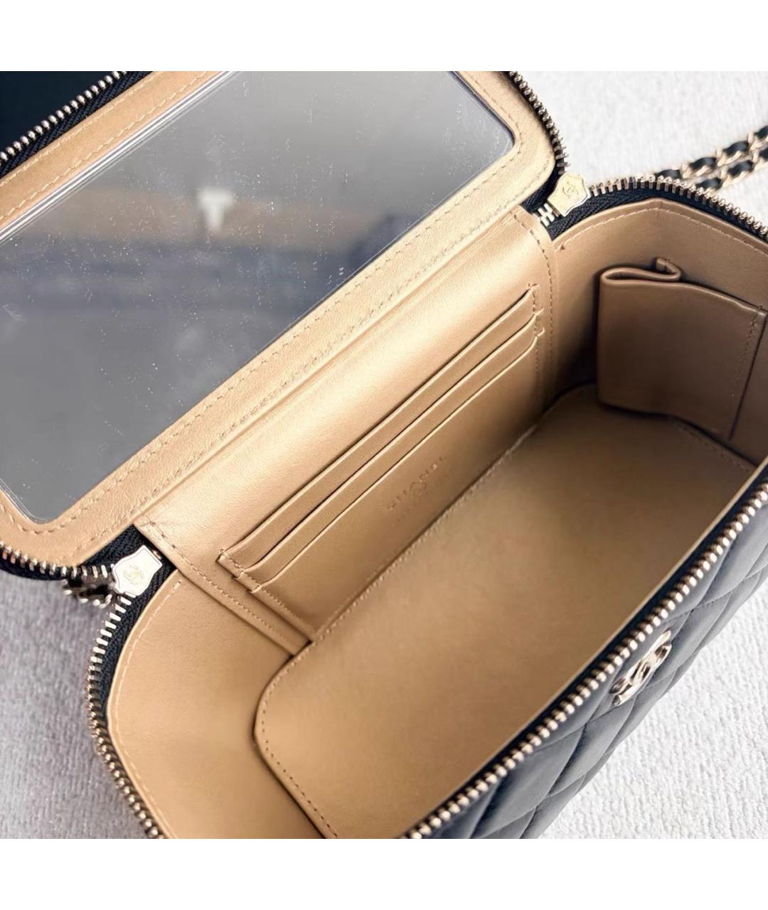 CHANEL Черная кожаная сумка через плечо, фото 8