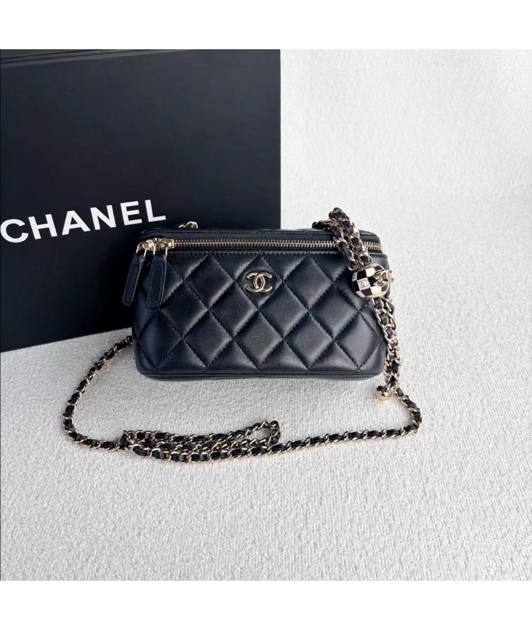 CHANEL Черная кожаная сумка через плечо, фото 2