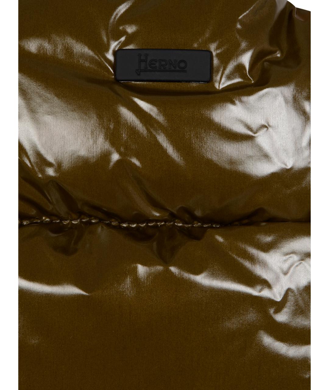 HERNO Хаки полиамидовый пуховик, фото 3