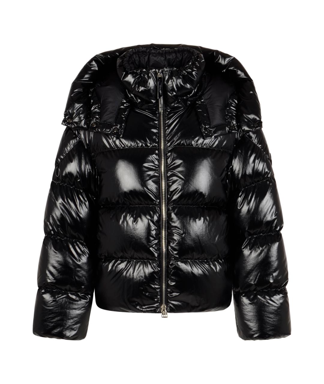 MONCLER Черный полиамидовый пуховик, фото 1