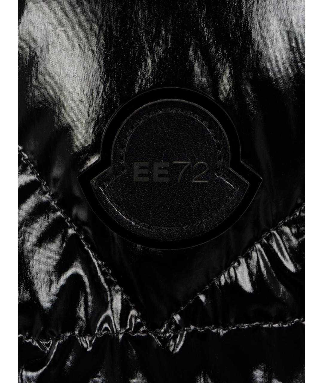 MONCLER Черный полиамидовый пуховик, фото 3