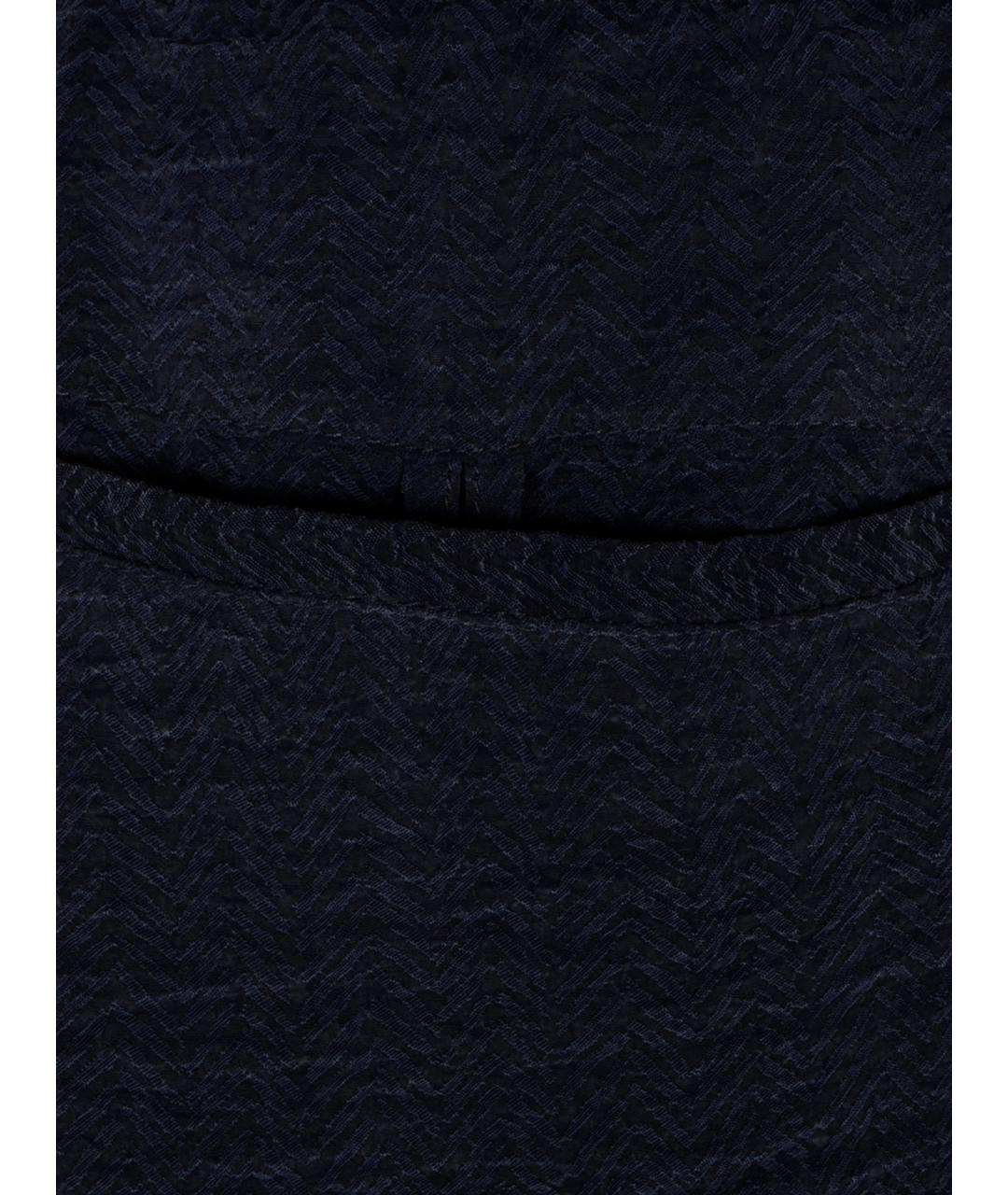 GIORGIO ARMANI Синие вискозные повседневные брюки, фото 3