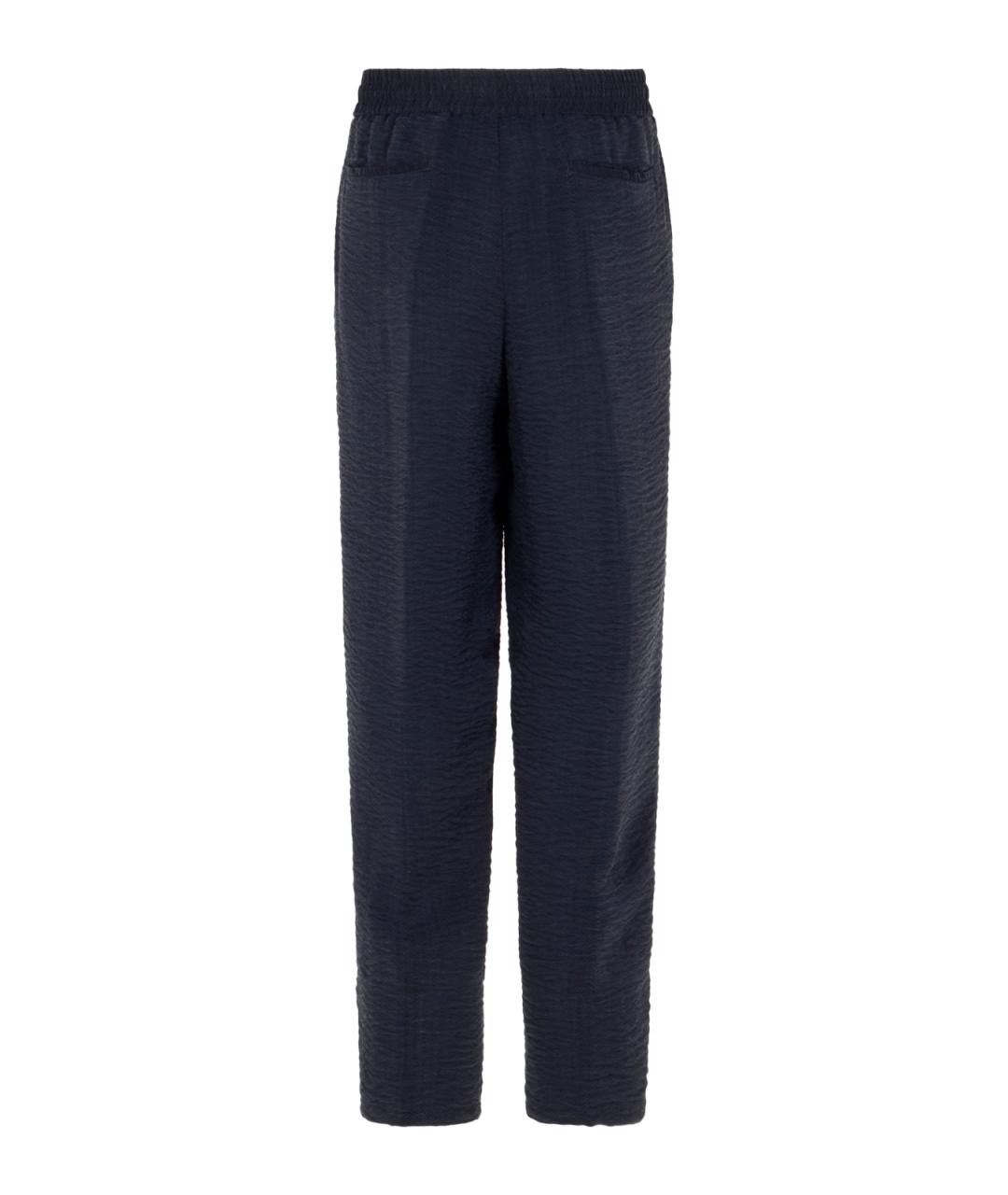 GIORGIO ARMANI Синие вискозные повседневные брюки, фото 2