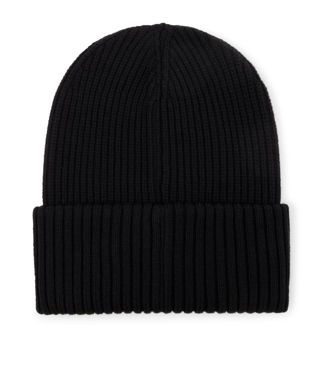 MONCLER Черная шерстяная шапка, фото 2