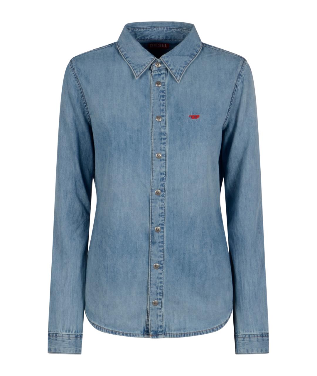 DIESEL Синяя хлопковая рубашка, фото 1